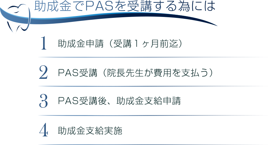 助成金でPASを受講する為には