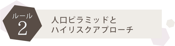 ●ルール2：人口ピラミッドとハイリスクアプローチ