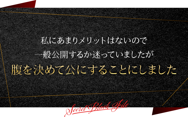 私にあまりメリットはないので一般公開するか迷っていましたが腹を決めて公にすることにしました