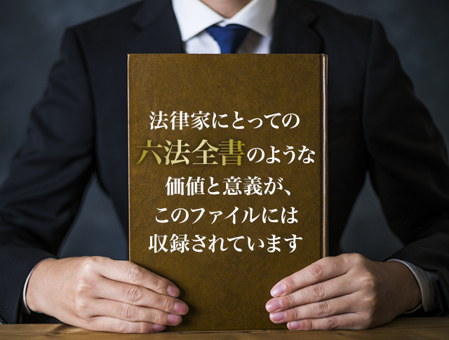 法律家にとっての六法全書のような価値と意義が、このファイルには収録されています