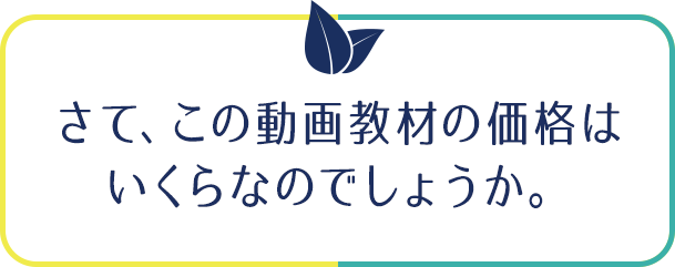 さて、この動画教材の価格はいくらなのでしょうか。