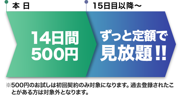 14日間500円