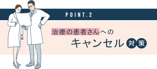 【治療の患者さんへのキャンセル対策】