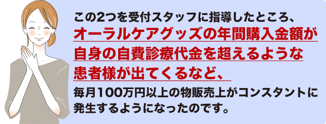 月100万円を叩き出す物品販売戦略 ～オーラルケア商品が歯科医院にもたらす効果～｜歯科医療総研