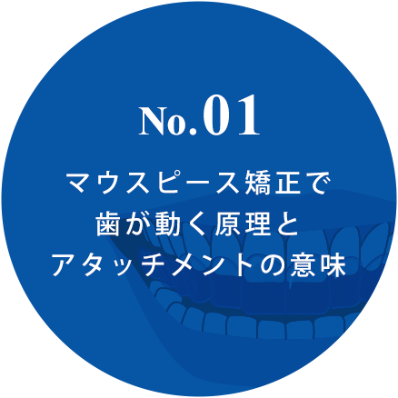 1、マウスピース矯正で歯が動く原理とアタッチメントの意味