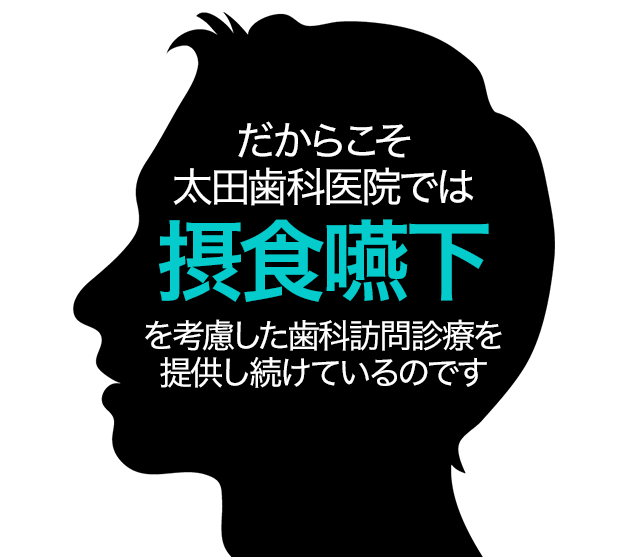 だからこそ太田歯科医院では、「摂食嚥下」を考慮した歯科訪問診療を提供し続けているのです。