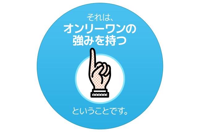 それは、「オンリーワンの強みを持つ」ということです。